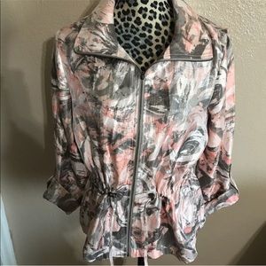 Ruby Rd. Full Zip Front Drawstring Jacket size 10